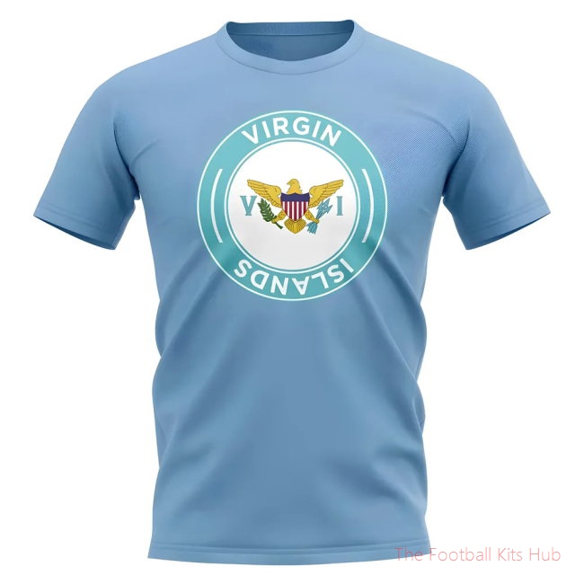 U.S Virgin Islands Football Badge T-Shirt (Sky)