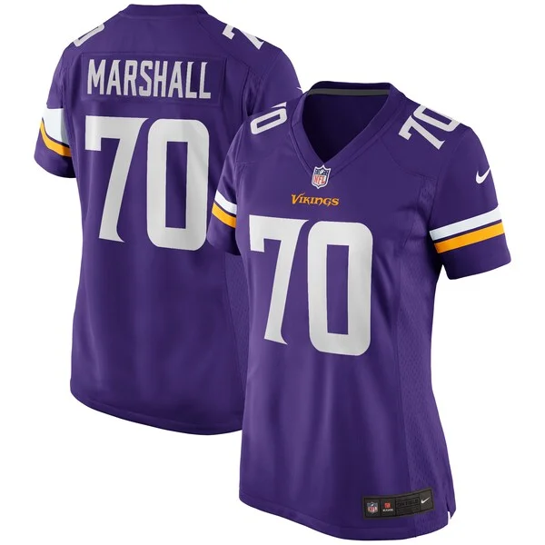 None Jim Marshall Game Jersey - Purple | NFL Player Jersey | NFL Footb