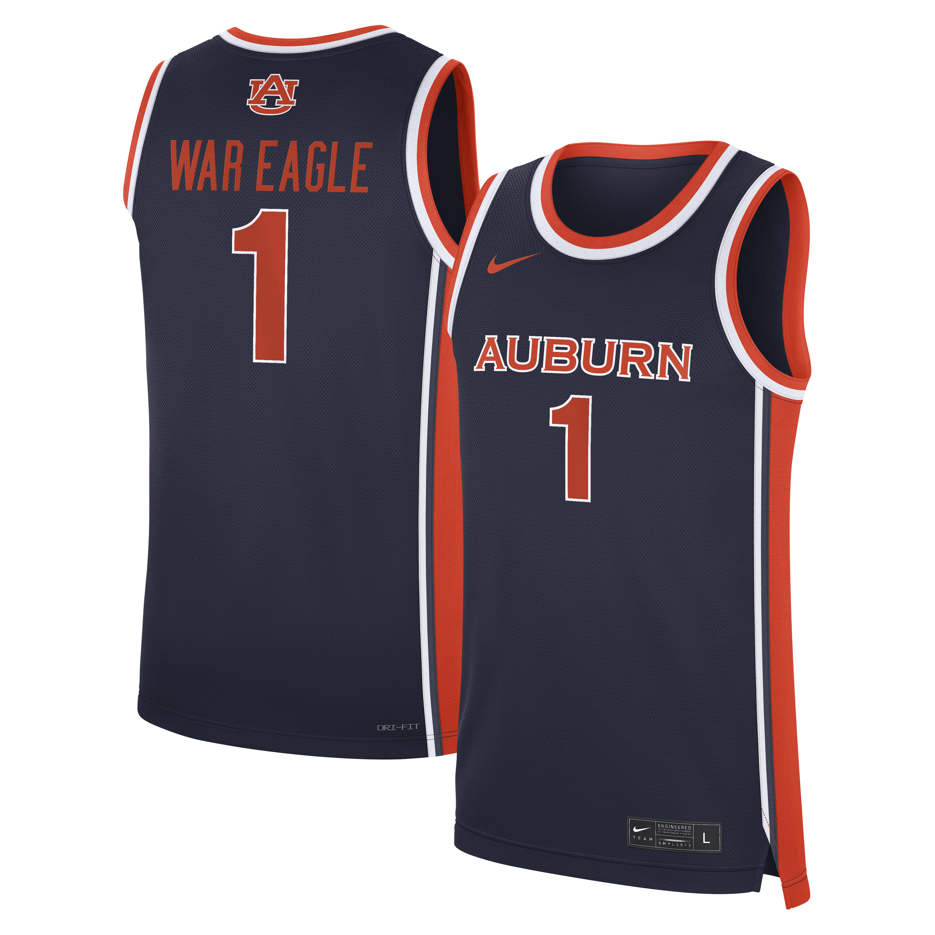 [NJP] # Auburn Tigers Youth Replica Basketball Jersey - Navy