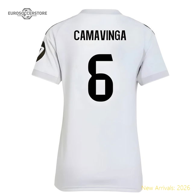 2025-2026 Real Madrid Home Jersey (womens) (camavinga 6)