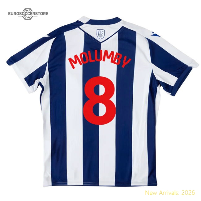 Official 2025-2026 West Brom Wba Home Shirt - Kids (molumby 8)