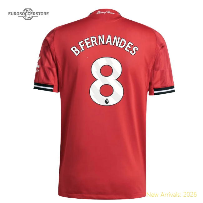 2025-2026 Man Utd Authentic Home Shirt (B.Fernandes 8)