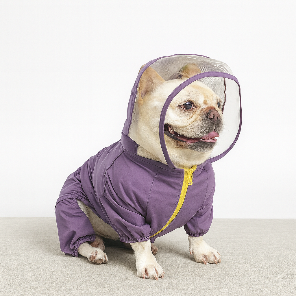 French Bulldog Rainpaw Frenchie Hooded Raincoat – Waterproof Full Body