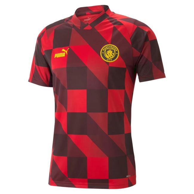Women's 2022-2023 Man City Pre-Match Sweat (Red)