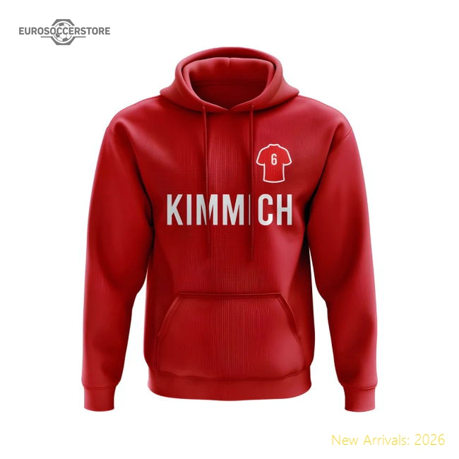 High-Quality Joshua Kimmich Bayern Munich Number Hoody (Red)