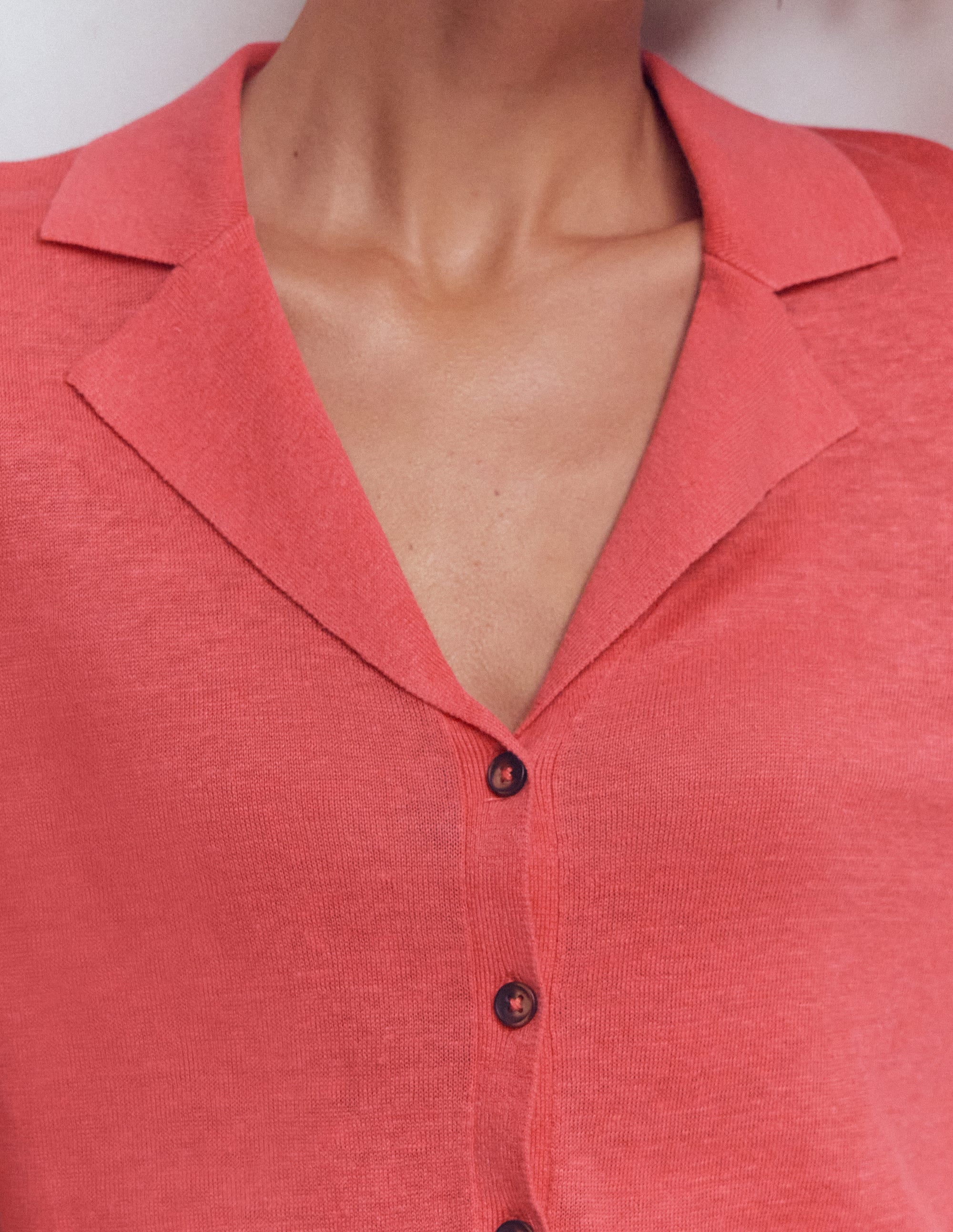 Agnes Collar Linen Cardigan