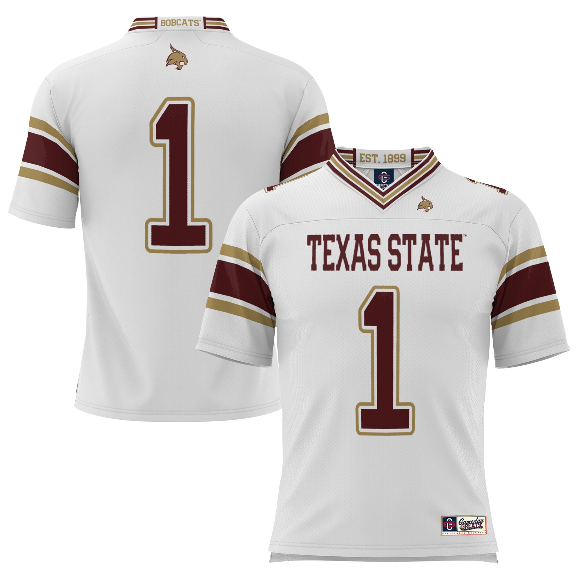 [DDG] Texas State Bobcats GameDay Greats Endzone Football Jersey - White