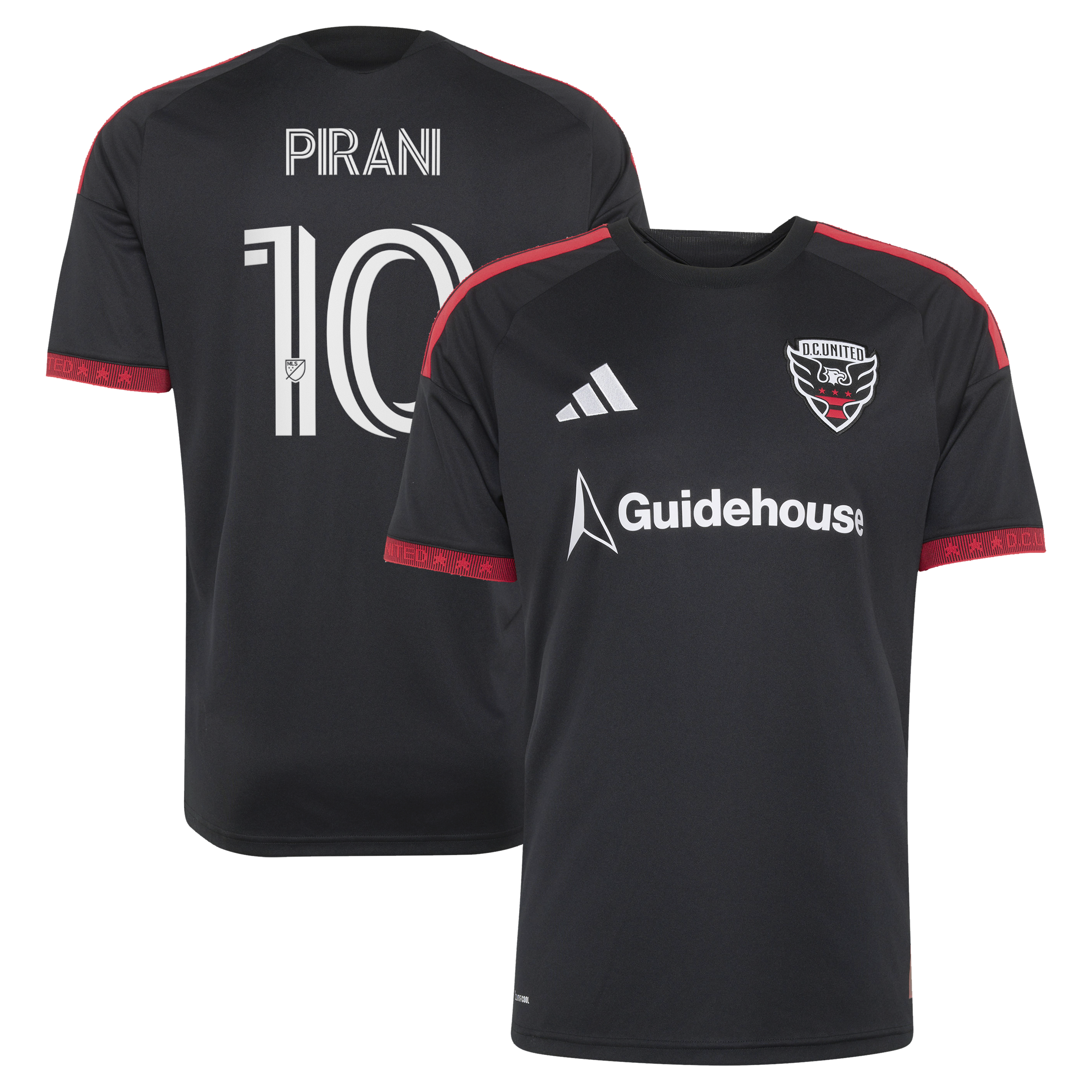 [SJH] Gabriel Pirani D.C. United 2026 Black-and-Red Kit Replica Jersey - Black
