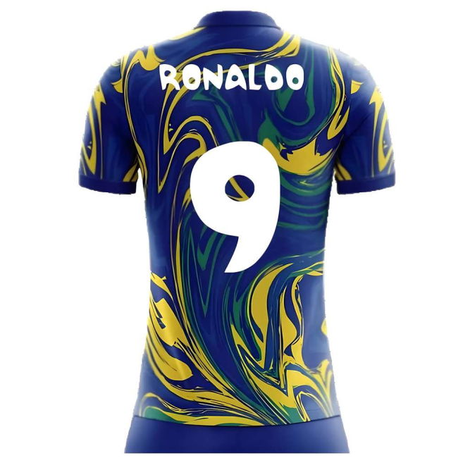 Kids Ronaldo 9 Collector's Collector Quality Brazil Away Limited Shirt