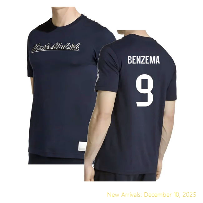 Performance 2025-2026 RM Real Madrid US Tee (Navy) (Benzema 9)