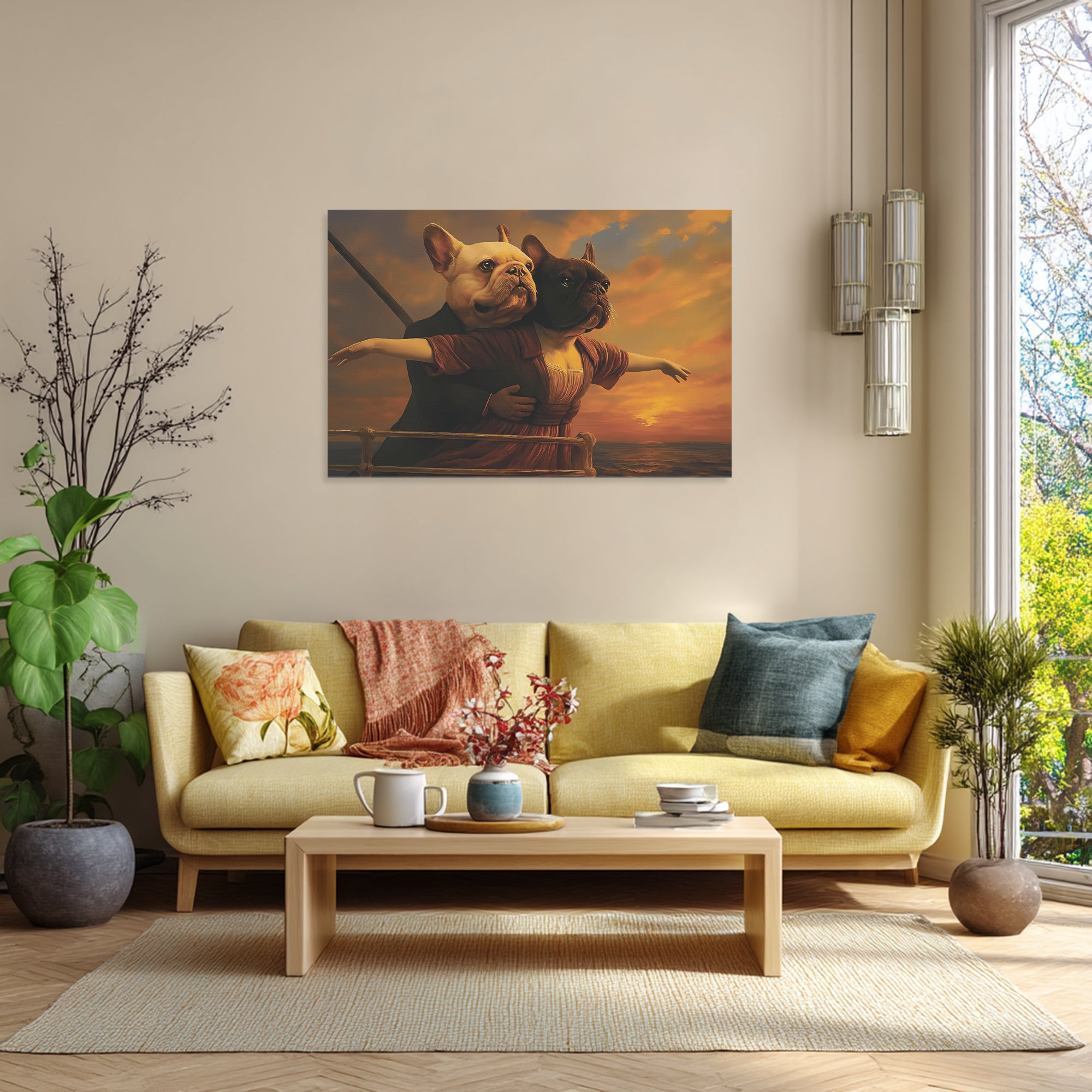 Adorable Frenchie Canvas Wall Art Pet Owner Apparel | Stylish Look