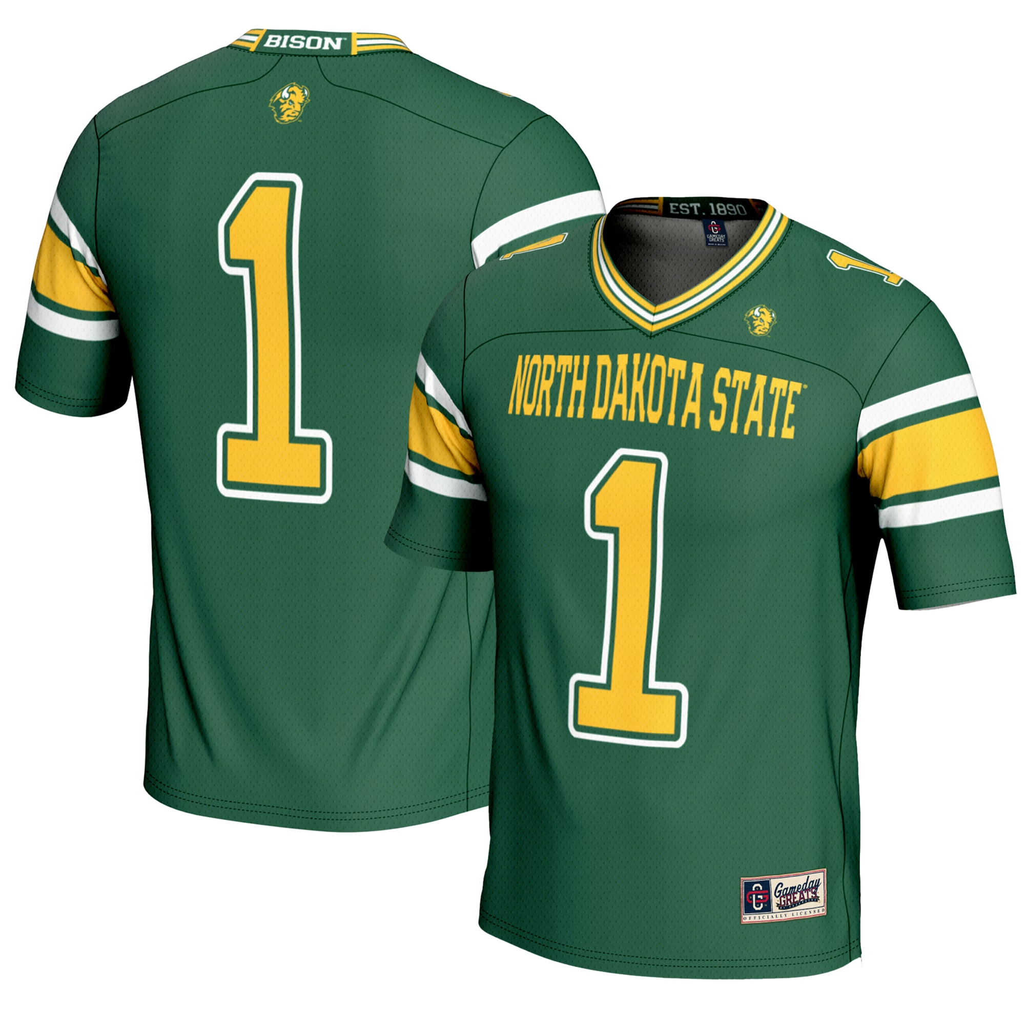#1 NDSU Bison GameDay Greats Endzone 2026/2027 Football Jersey - Green