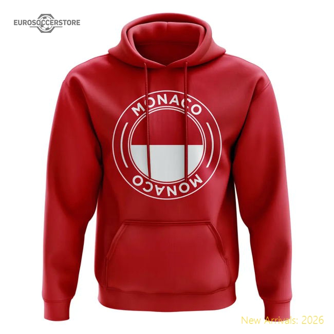 High-Quality Top-Quality Monaco Football Badge Hoodie (Red)