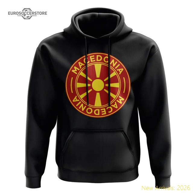 Macedonia Football Badge Hoodie (Black)