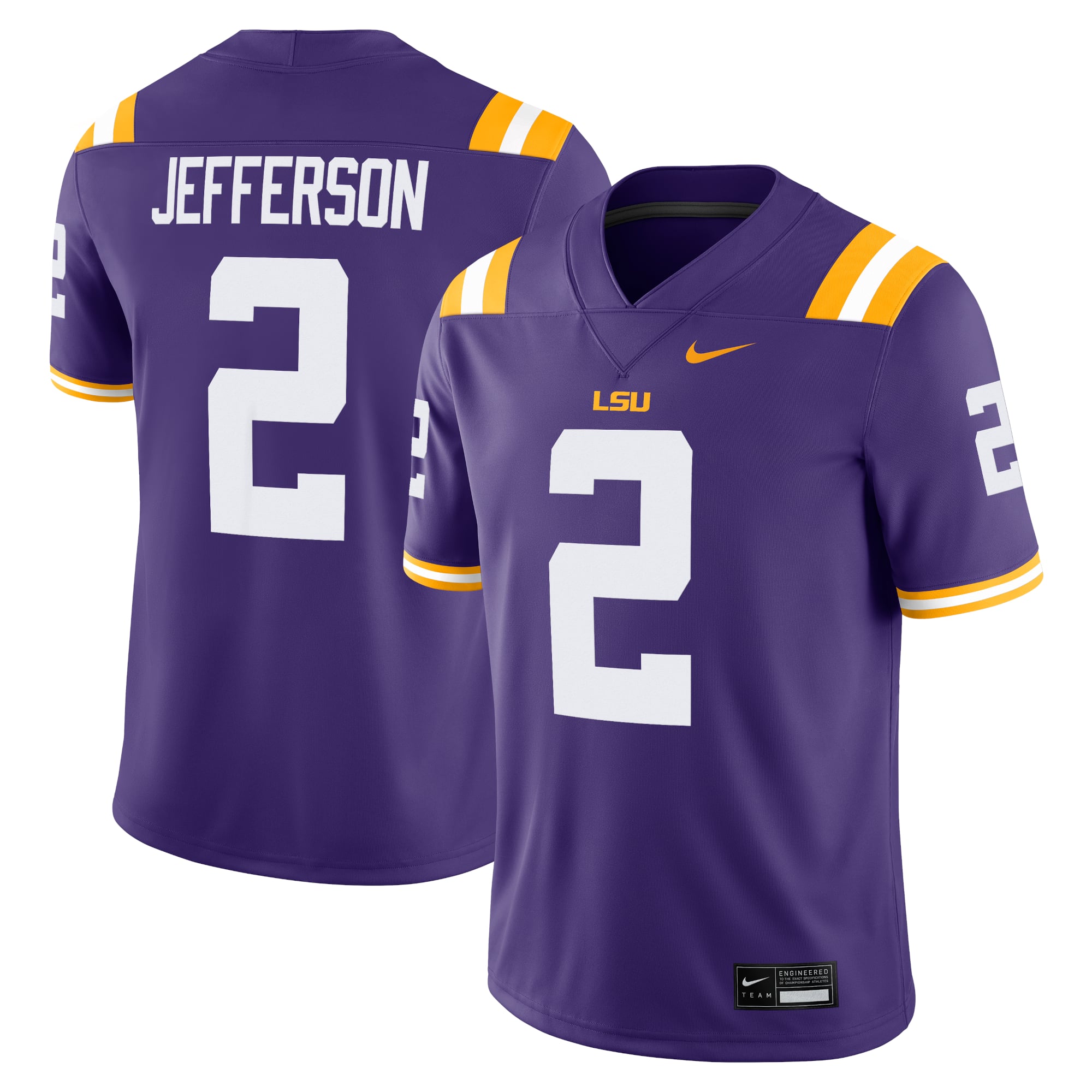 Justin Jefferson LSU Tigers Nike Alumni Game Jersey - Purple