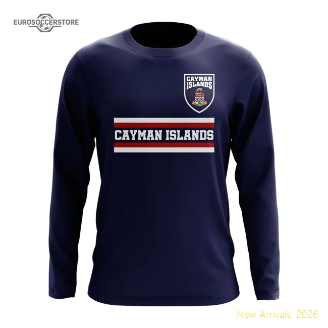 Cayman Islands Core Football Country Long Sleeve T-shirt (navy)