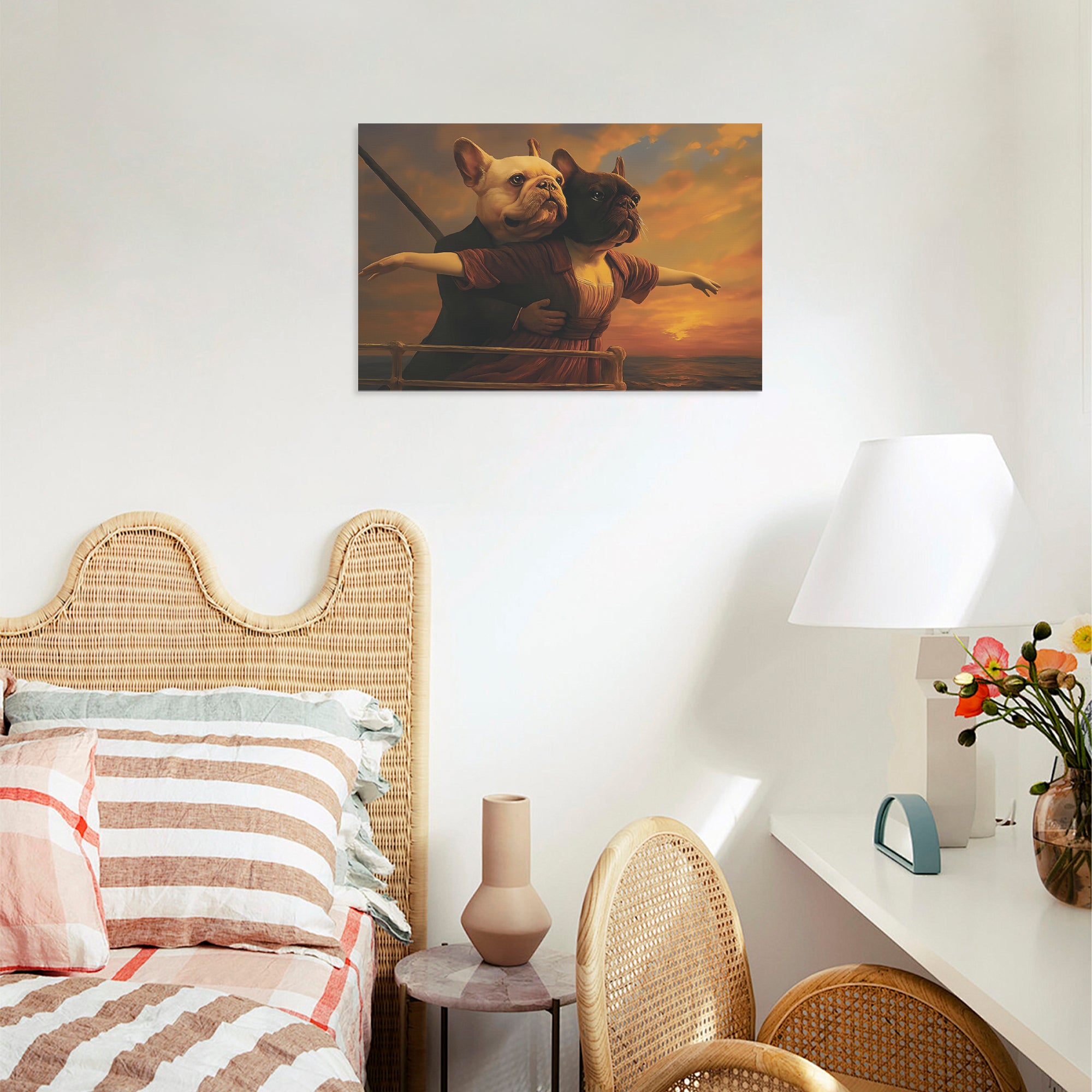 Ellie - Adorable Frenchie canvas Wall Art