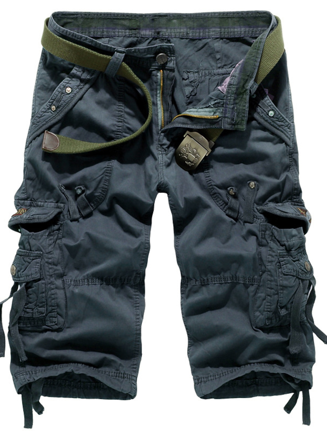 Men's Cargo Shorts Capri Pants Hiking Multi Pocket Plain Comfort