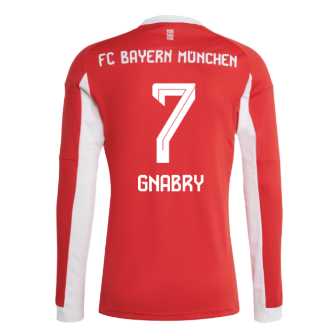 2025-2026 Bayern Munich Long Sleeve Home Shirt (Gnabry 7)
