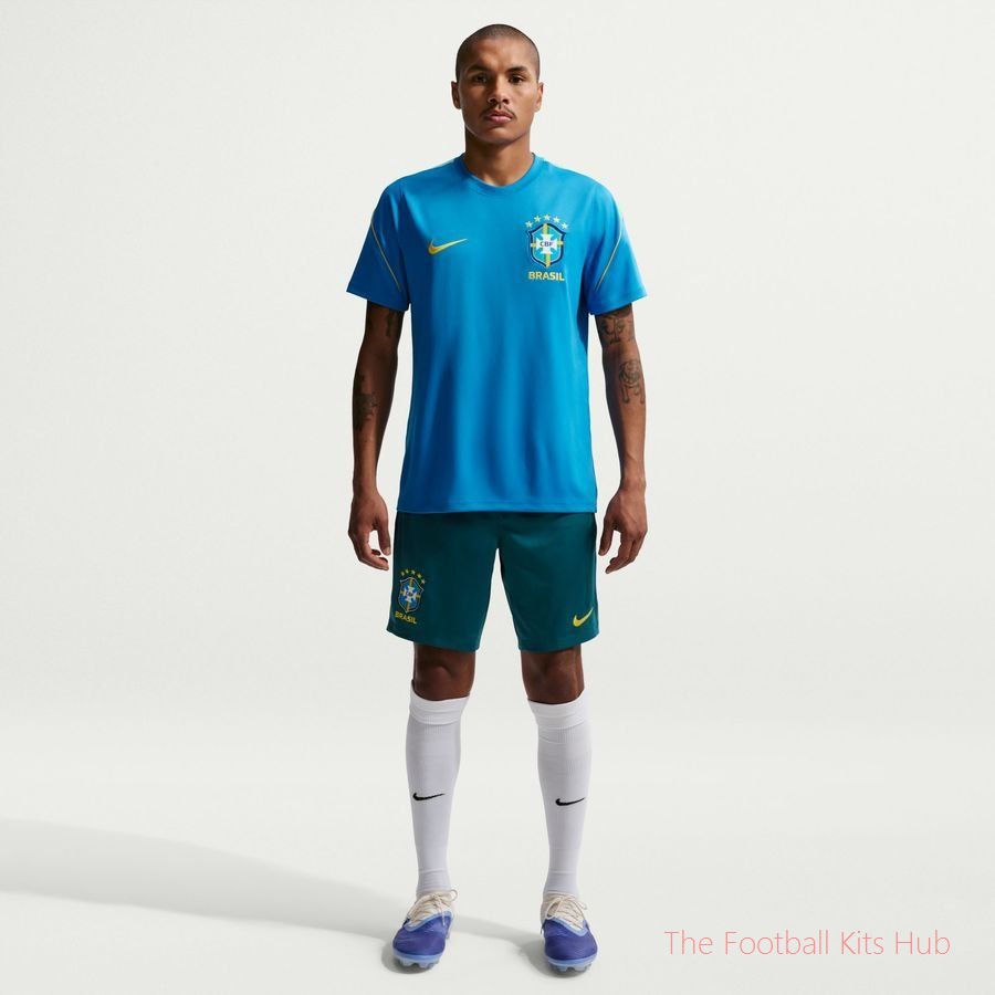 Brazil Training Shorts Dri-FIT Strike World Cup 2026 - Geode Teal/Light Menta/Midwest Gold