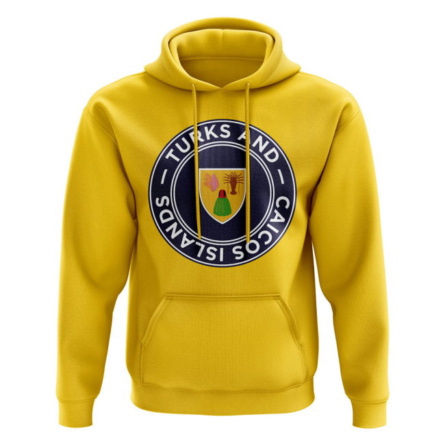 Elite Fan-Favorite Turks And Caicos Football Badge Hoodie (Yellow)