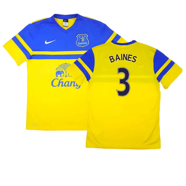 2013-14 Everton Authentic Away Jersey Everton #2013 L S