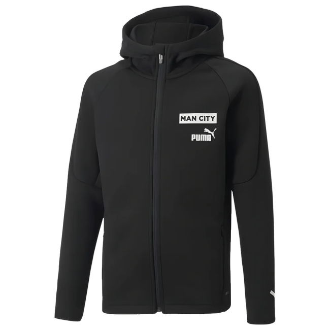 replica 2022-2023 Man City Casuals Hoody Jacket (Black) - Kids
