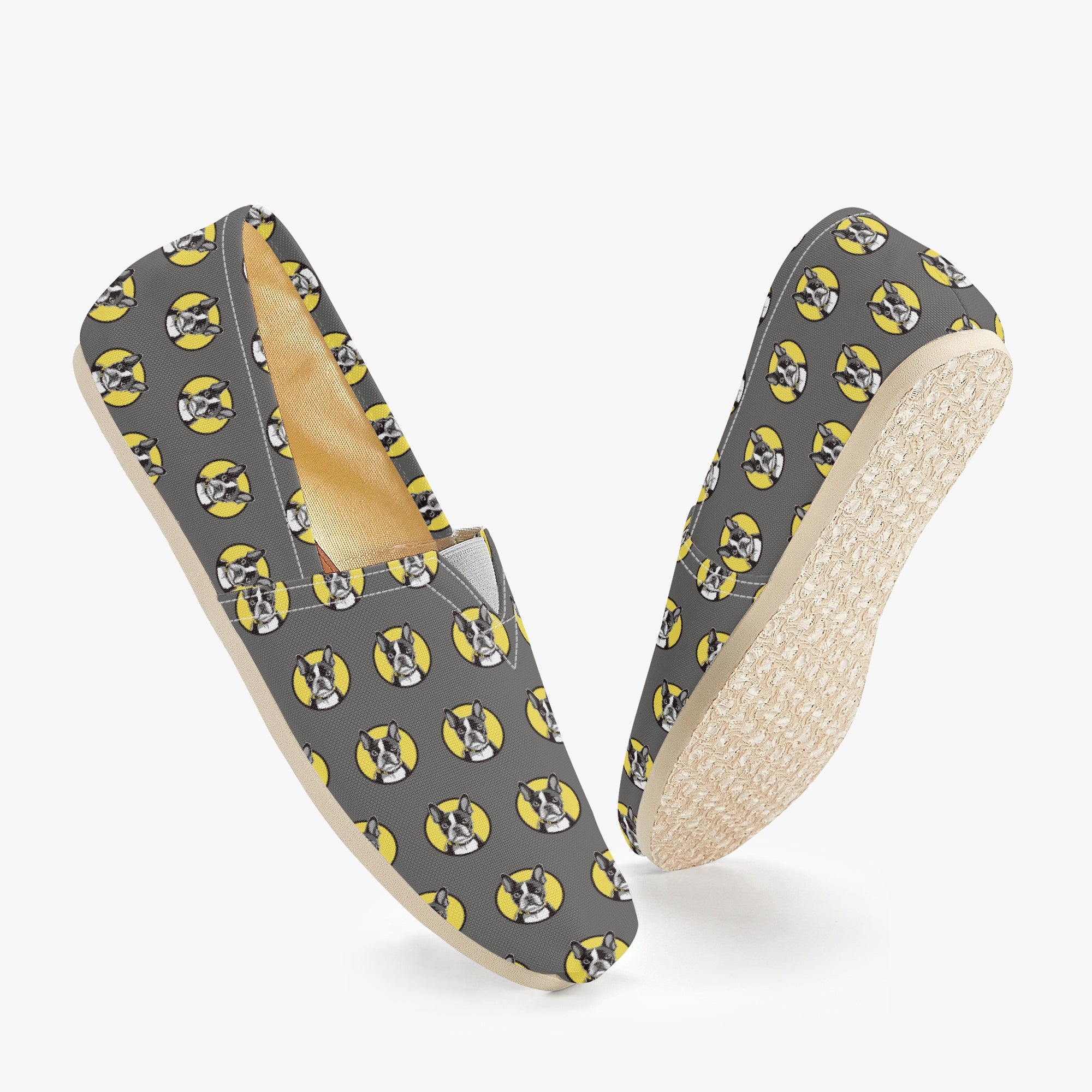 Frenchie-Fan Trendy Blackberry - Casual Canvas Shoes for Dog Owners