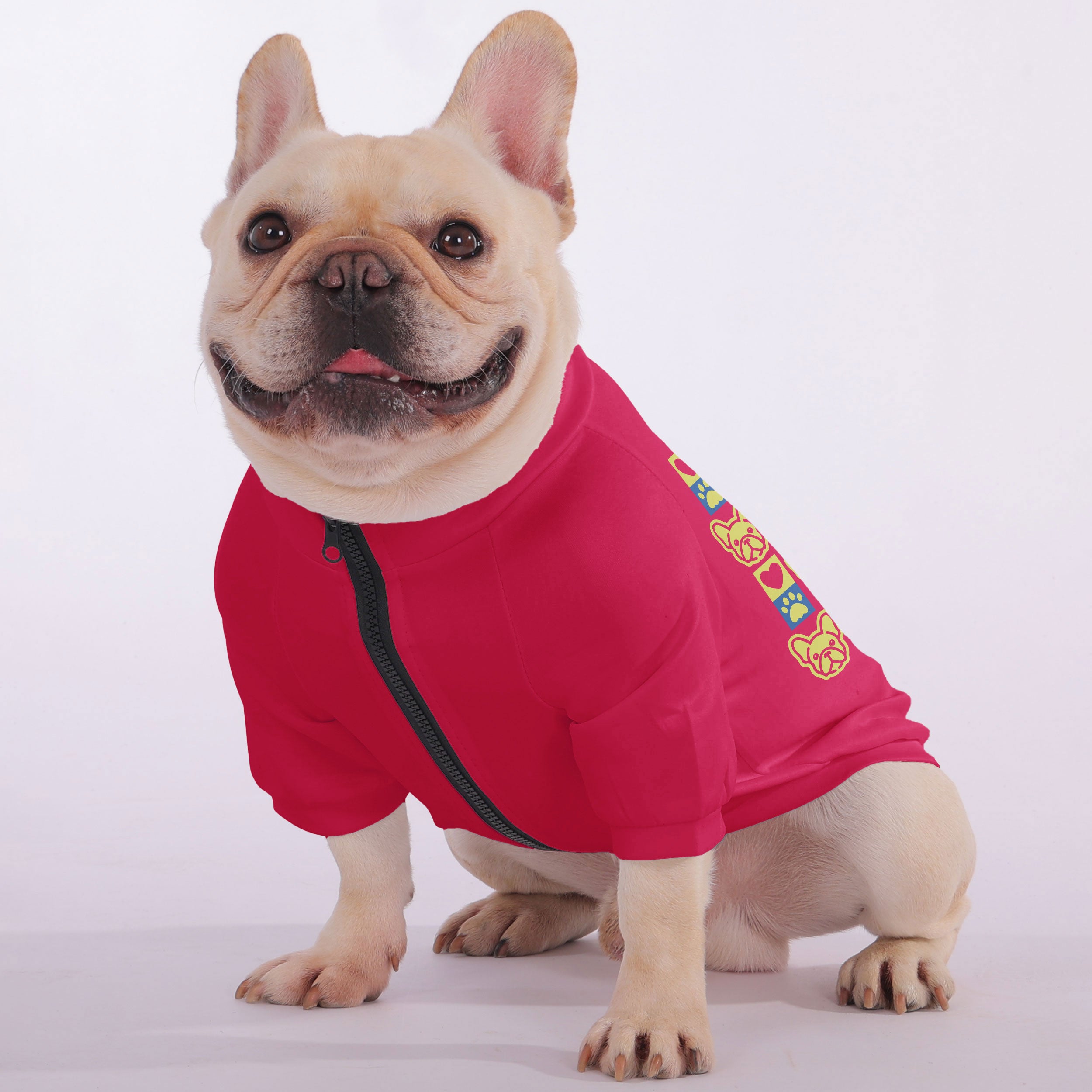 French Bulldog Muffin Snuggly Zip Up Sweatshirt For French Bulldogs Durable Dog Item