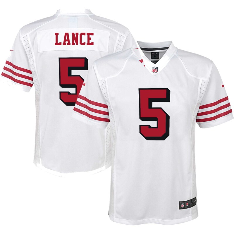 Trey Lance San Francisco 49ers Nike Youth Game Jersey - Whit...
