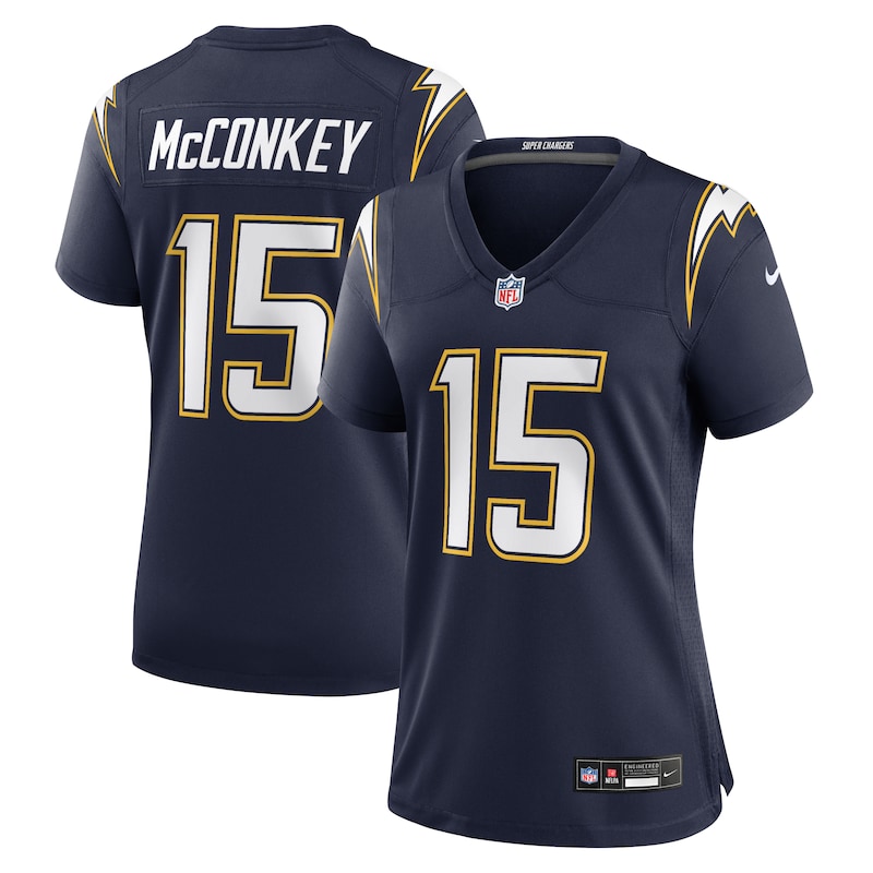 None Ladd McConkey LA Chargers Pro-Level Replica Jersey Football Appar