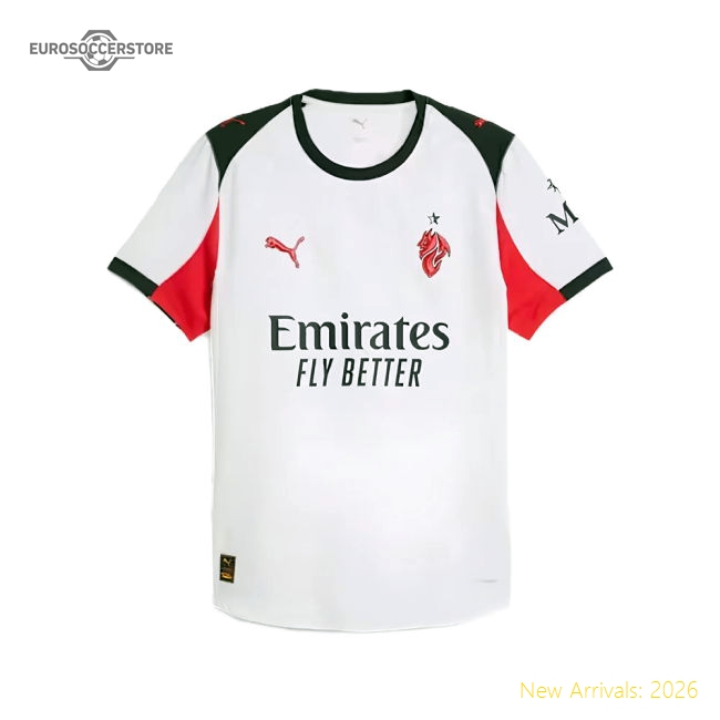 Ac Milan Away Kit 2025-2026 Match Replica Jersey Supporter