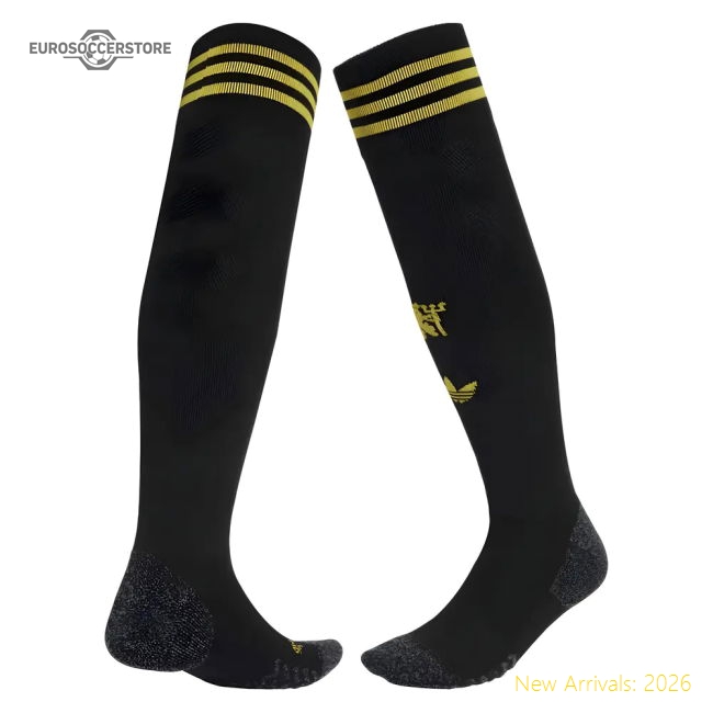 Official 2025-2026 Man Utd Third Socks (black) - Premium Quality