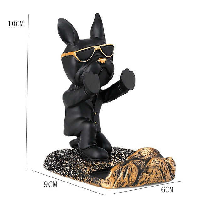 Everyday French Bulldog Figurines Mobile Phone Holder for Daily Life