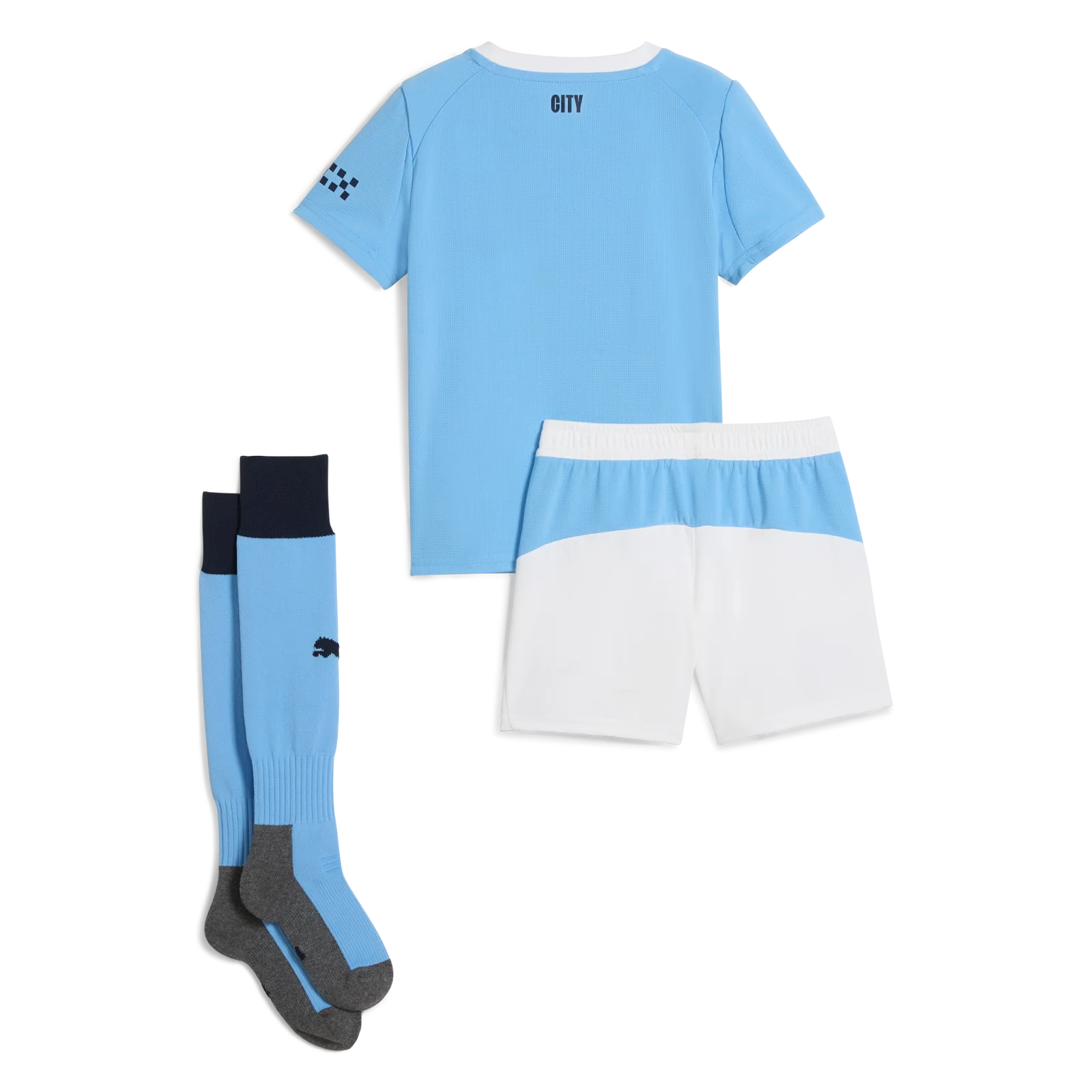 Kid's Manchester City Home Soccer Jersey Kit(Jersey+Shorts+Socks) 2025
