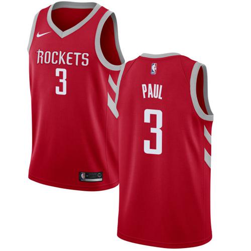Rockets #3 Chris Paul High-Quality 2024 Icon NBA Jersey - Red Swingman