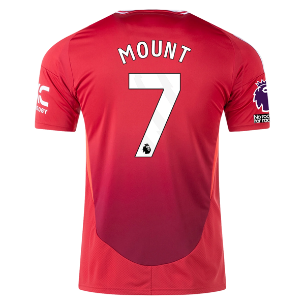 Buy Mason Mount Manchester United Home Soccer Jersey 24/25 EPL No Room For Racism MUFC Red
