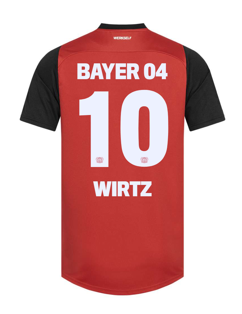 Bayer 04 Leverkusen WIRTZ 10 Home Football Jersey for the 24-25 Season