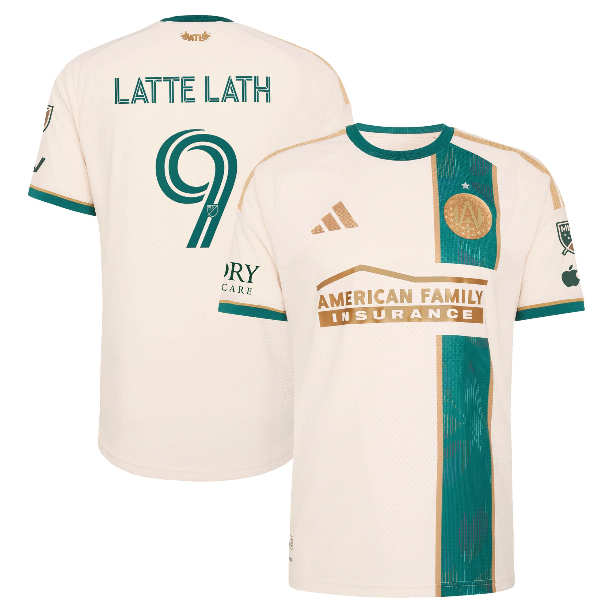 [JED] Youth Emmanuel Latte Lath Atlanta United FC 2026 Spirit of '96 On-Field Authentic Patch Jersey - Tan