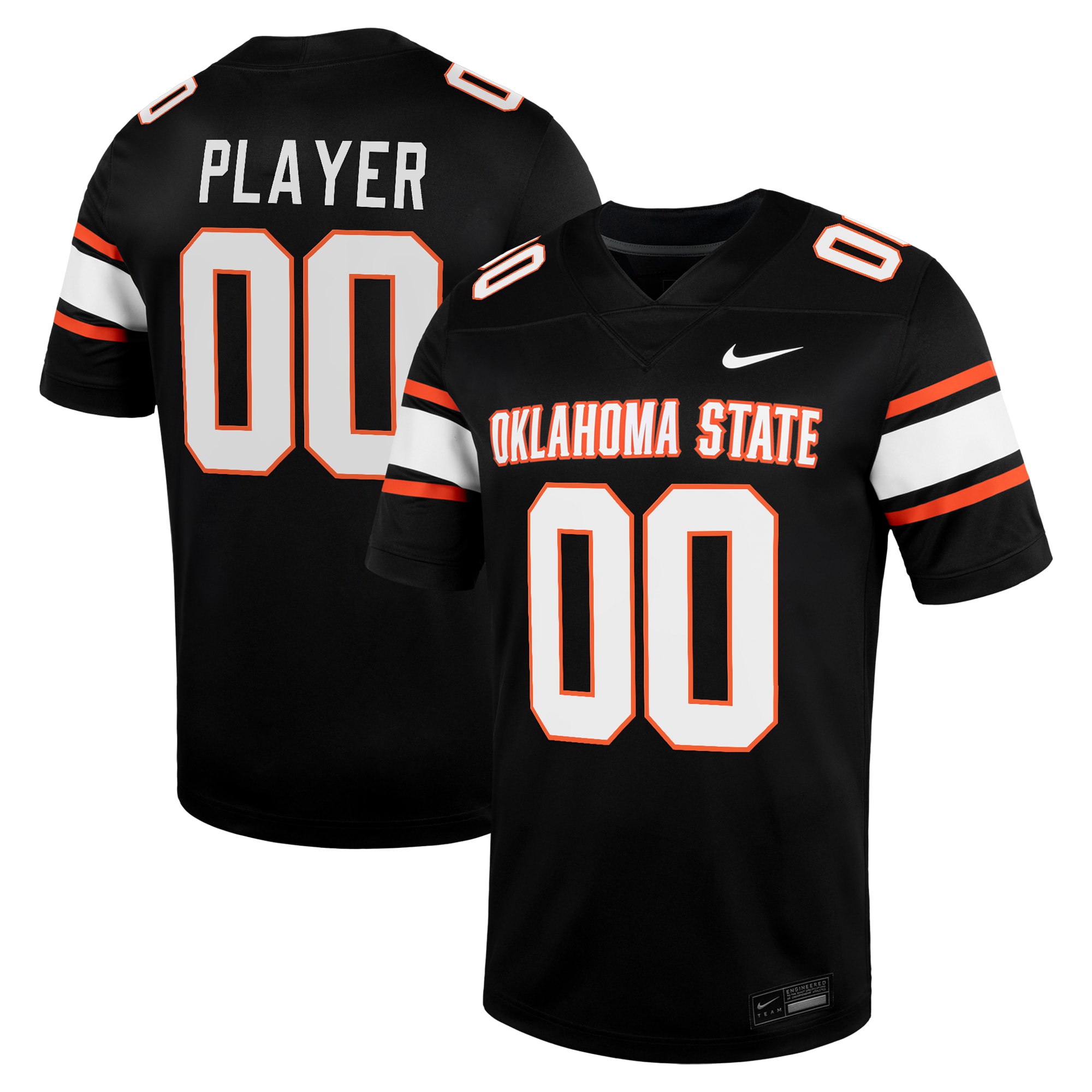 [NJP] Women's Oklahoma State Cowboys NIL Pick-A-Player Football Game Jersey - Black