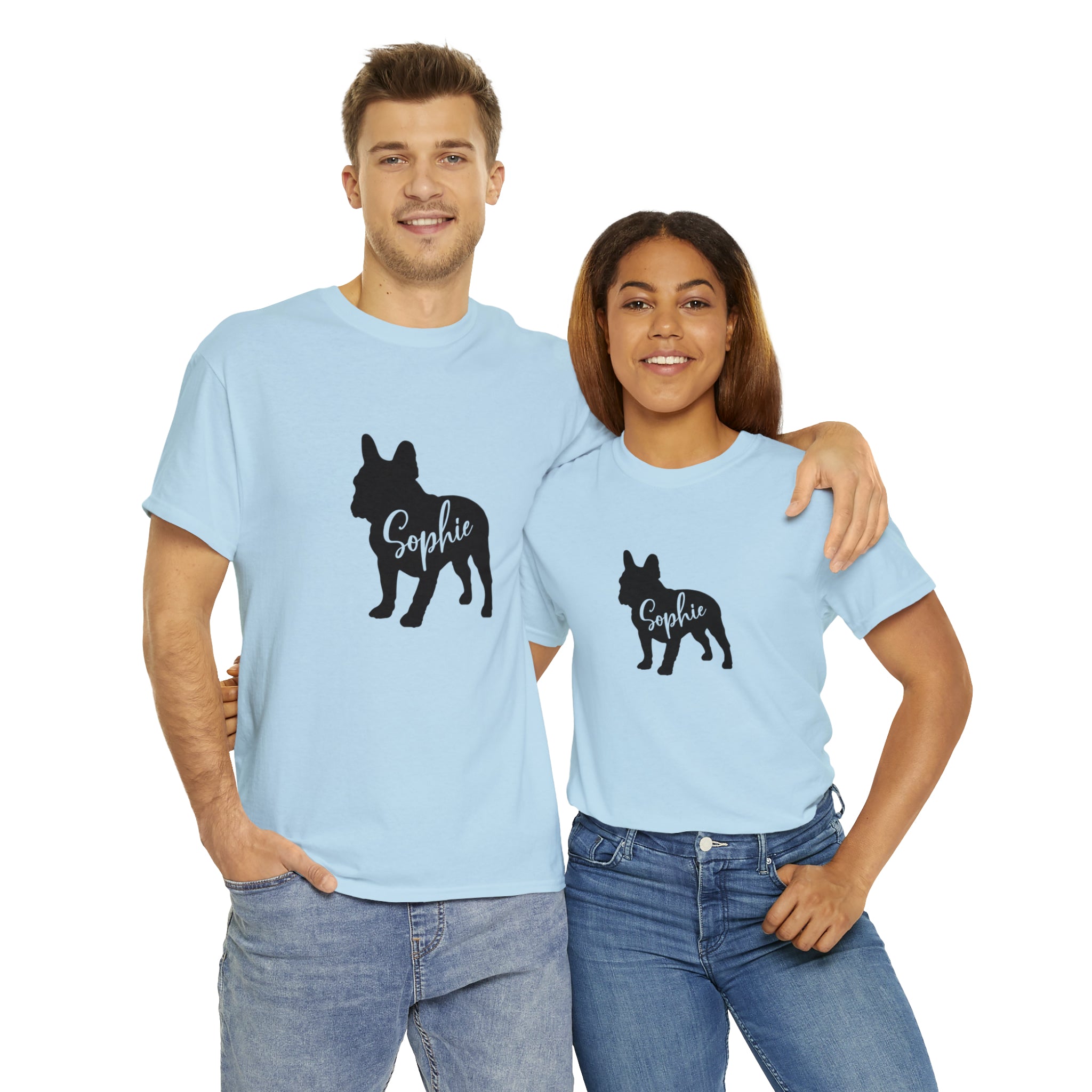 T-shirt With Frenchie Name - Premium Unisex Tshirt For Dog Lovers