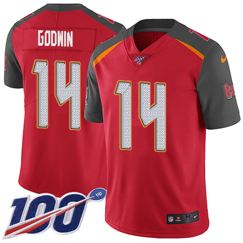 NFL T B Buccaneers Chris Godwin #14 Red Limited Game Jersey - Premium