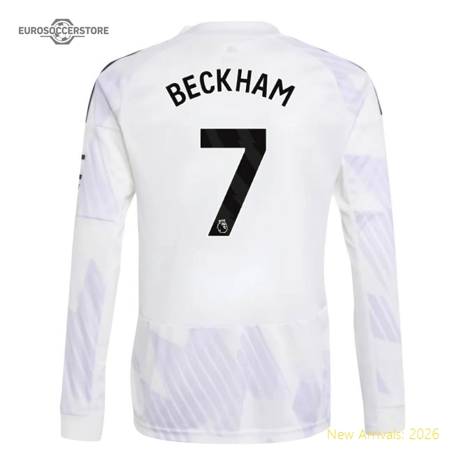 2025-2026 Man Utd Long Sleeve Away Shirt (Kids) (Beckham 7)