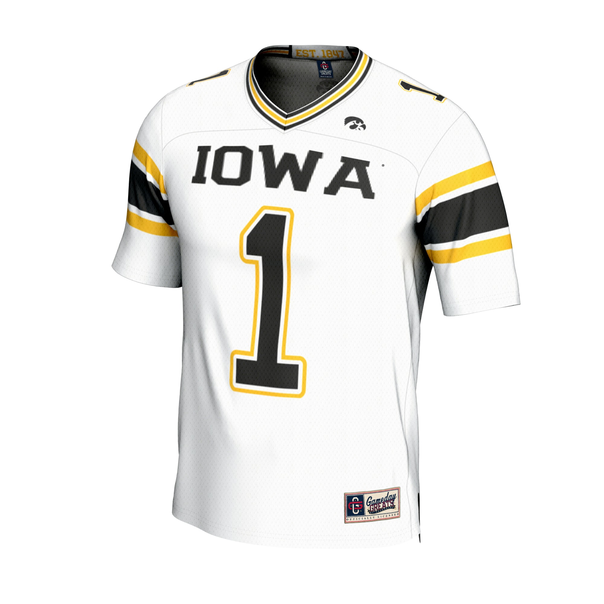 Iowa Hawkeyes GameDay Greats Youth Lightweight Collegiate Football Fashion Jersey - White
