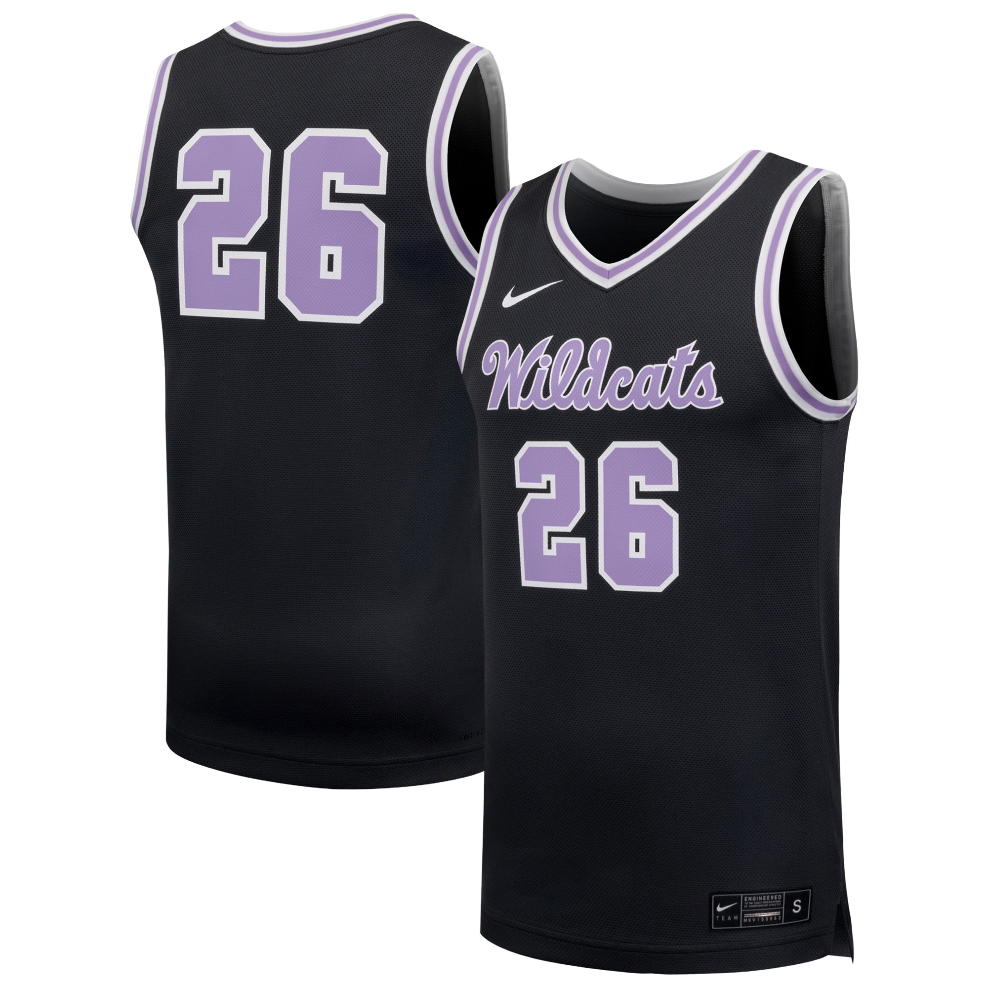 [NJP] Kansas State Wildcats Replica Basketball Jersey - Anthracite