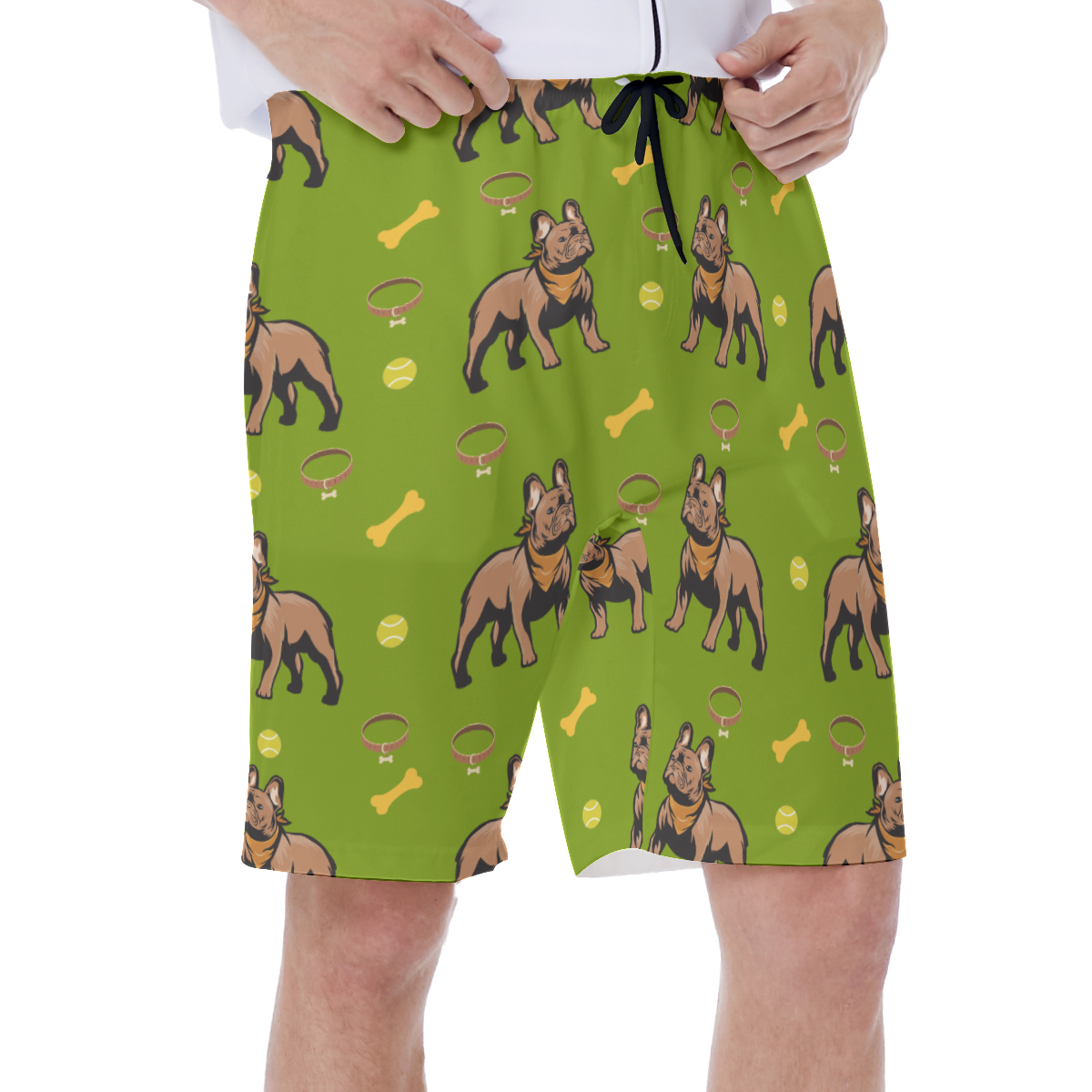 Stylish Frenchie-Fan Henry - Men's Beach Shorts for Fashion Lovers