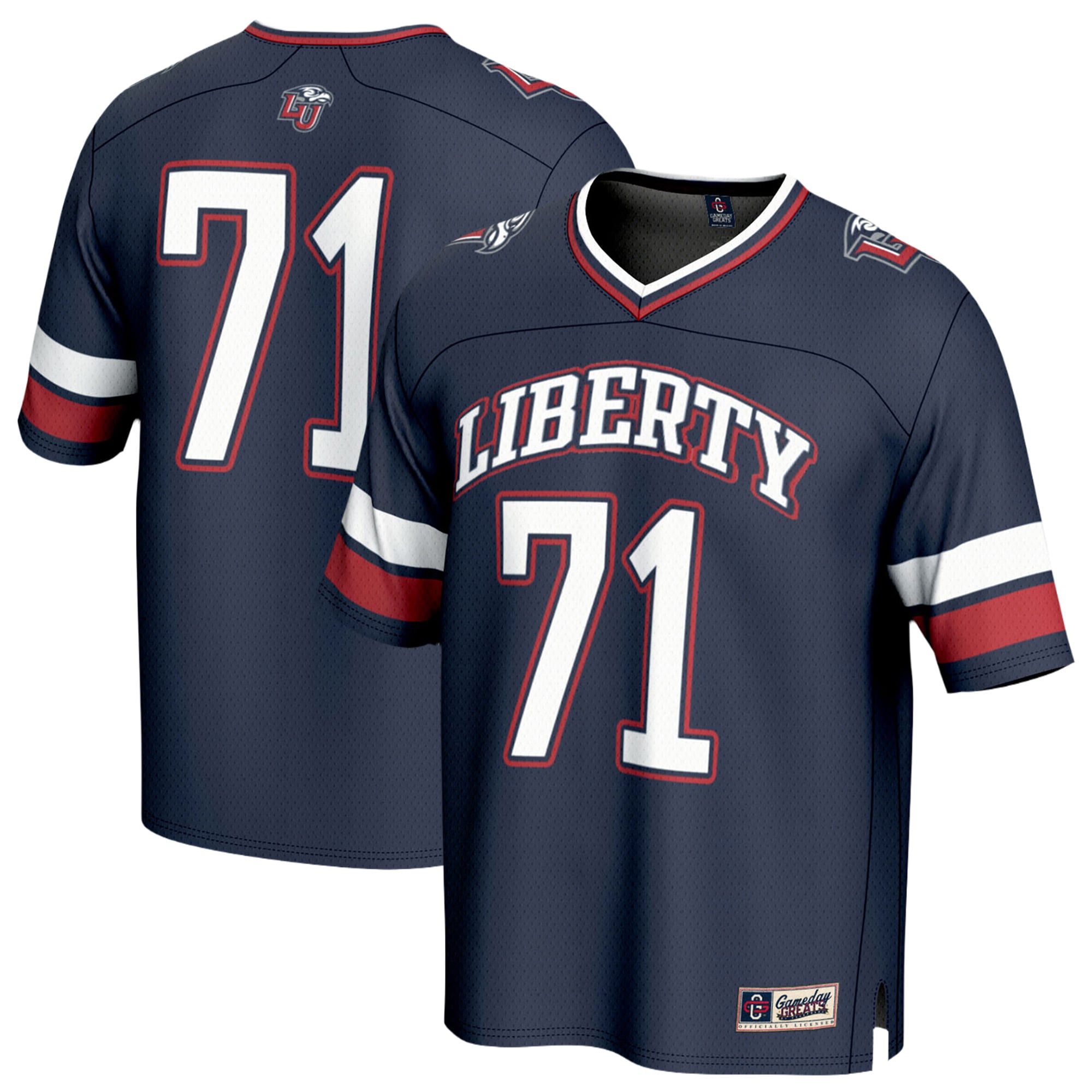[NJP] Women's Liberty Flames GameDay Greats Lightweight Football Fashion Jersey - Navy