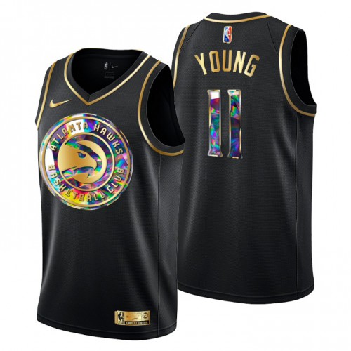 Black Atlanta Hawks #11 Nuggets Jersey - Breathable Material