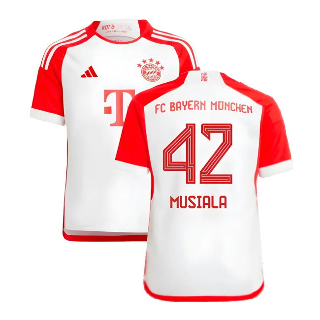 2023-2024 Bayern Munich Home Elegant Shirt - Kids (Musiala 42)