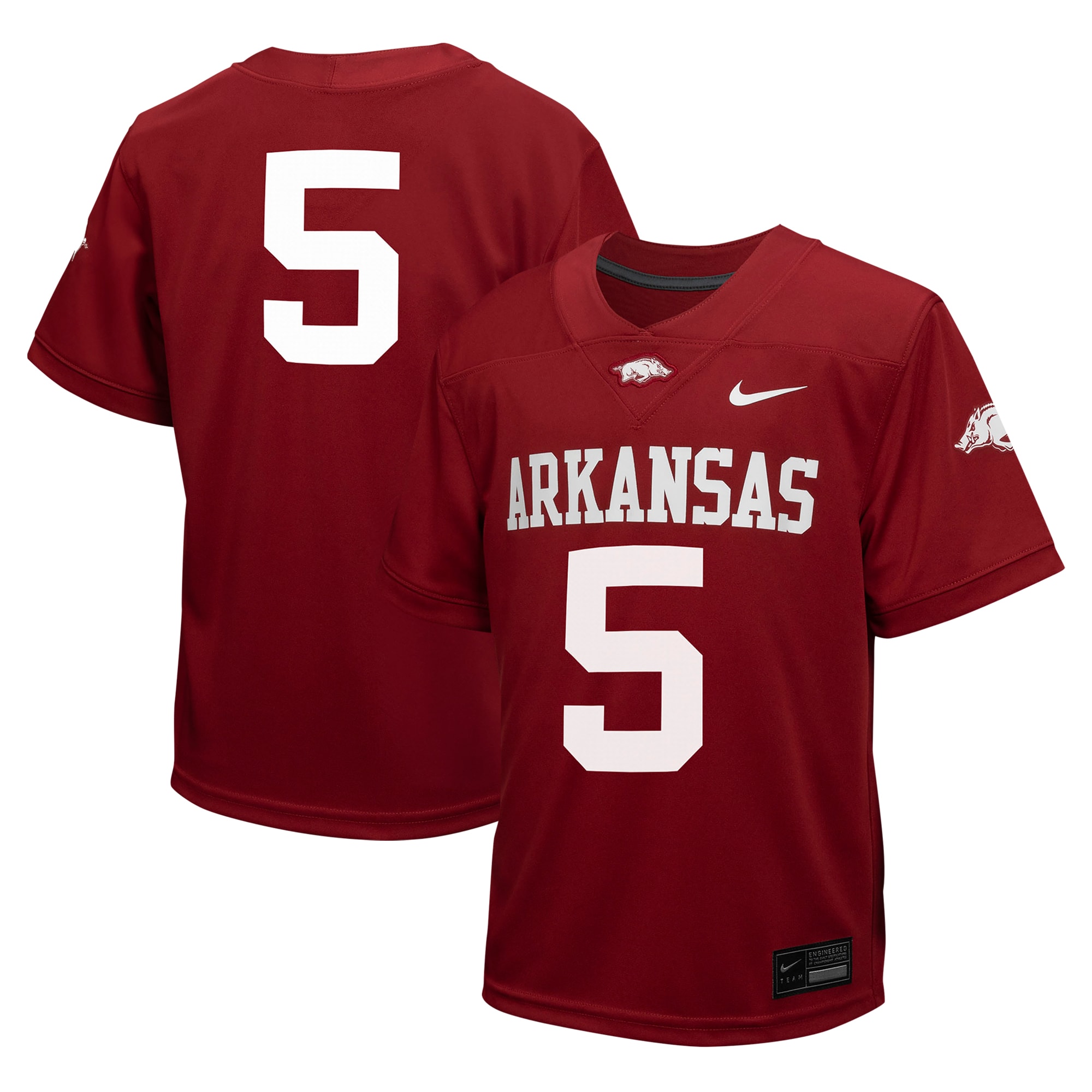 #5 Arkansas Razorbacks Youth Untouchable 2026 Season Football Jersey - Cardinal